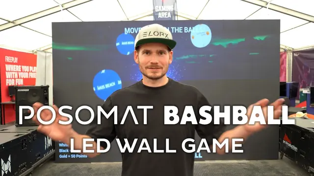 Video thumbnail: LED Wall Game with AI Body Tracking & Unreal Engine 5 | POSOMAT BASHBALL